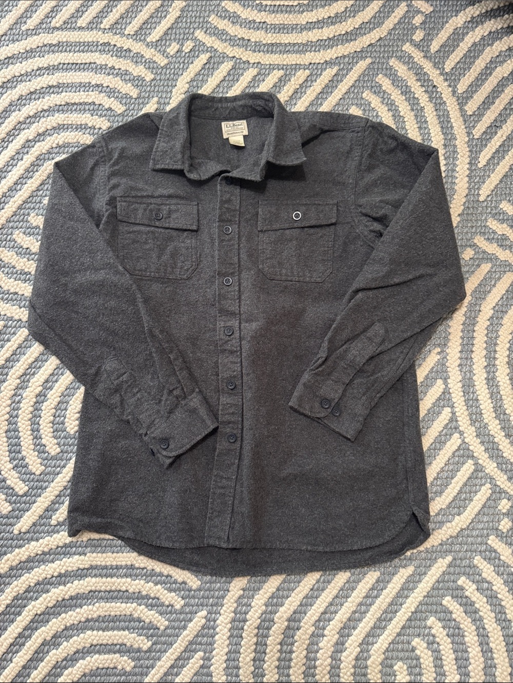 L.L.Bean Gray Shirt Large Traditional Fit